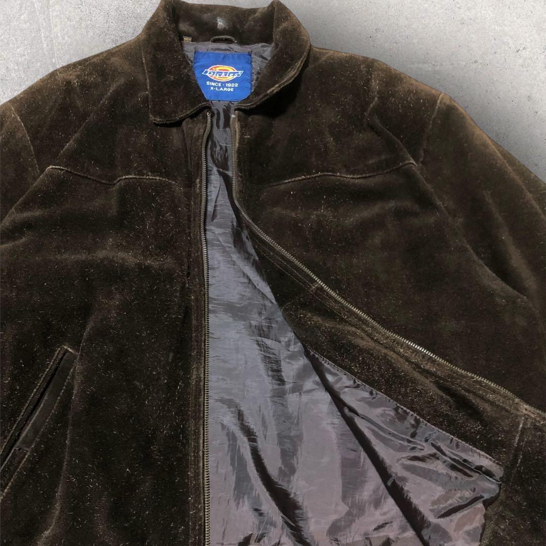 【送料無料】古着好き必見！DickiesヴィンテージスエードジャケットXLサイズ