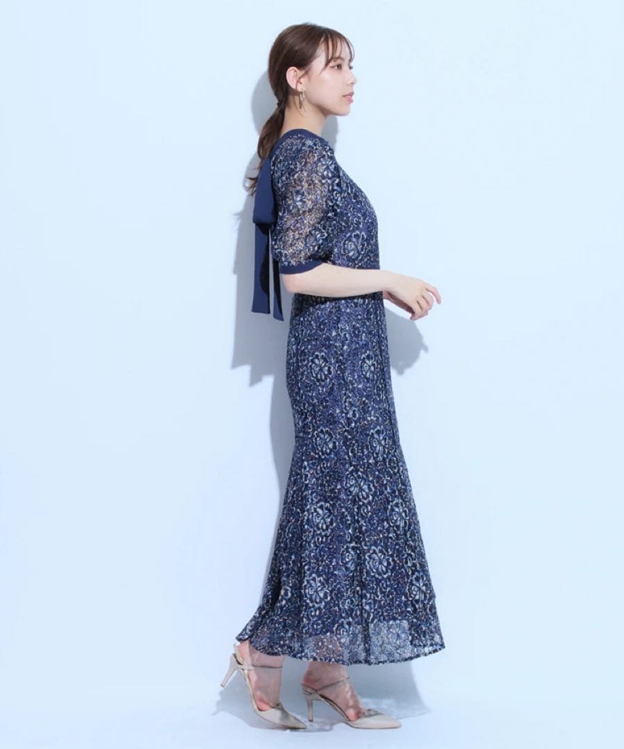 Mystrada マーメイドドレス パーティードレス ネイビー 38