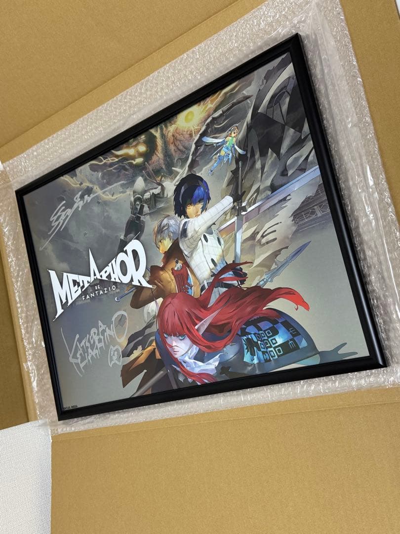 メタファー:リファンタジオ 直筆サイン入り A2メタルポスター 発売記念抽選会