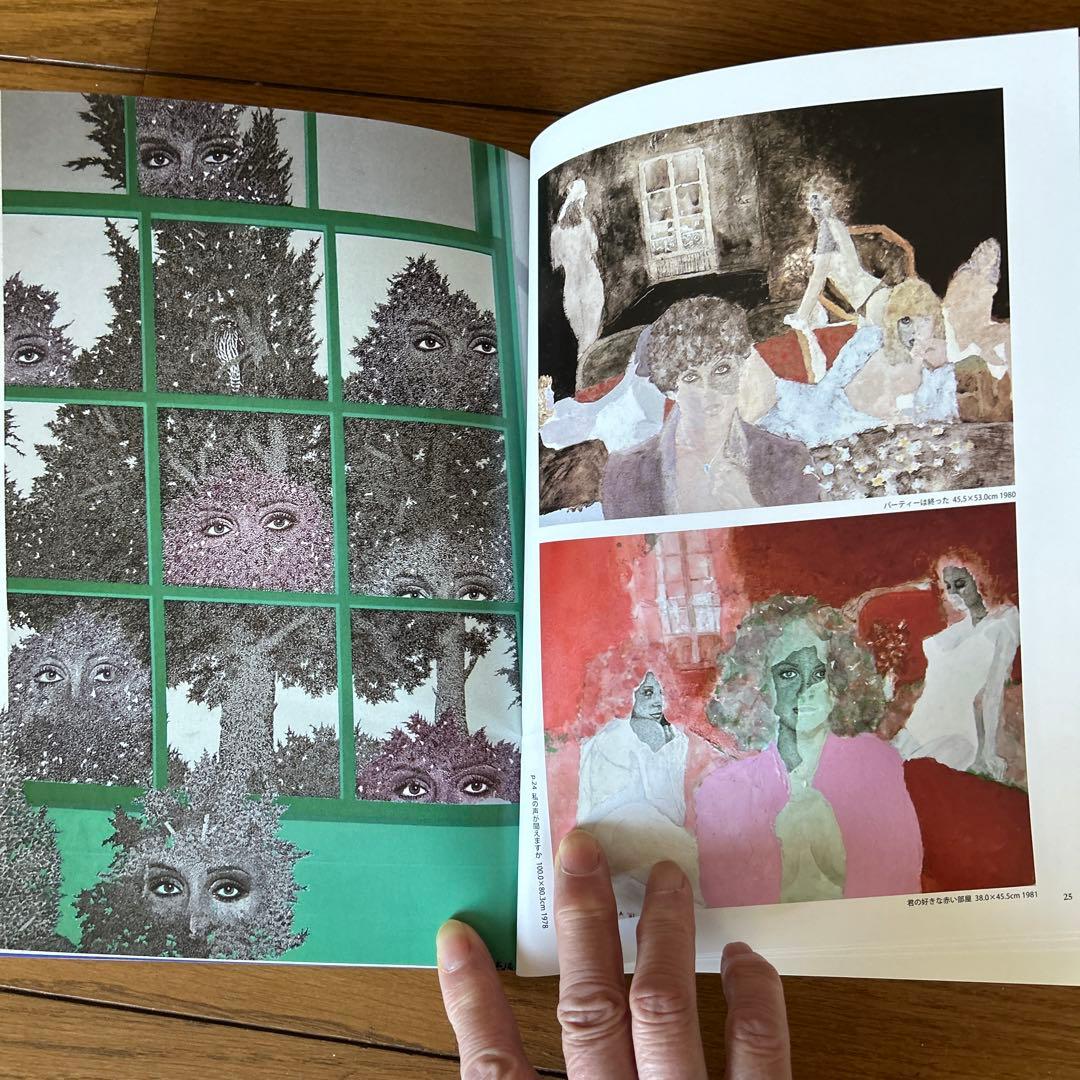 値下げ】キャンバス 油彩 箕村禧男 1978年「淑女の紙芝居」 ☆図録付き