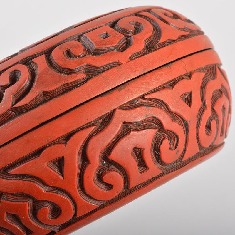 茶道具　豊月造　堆朱　香合　共箱　V　R6642