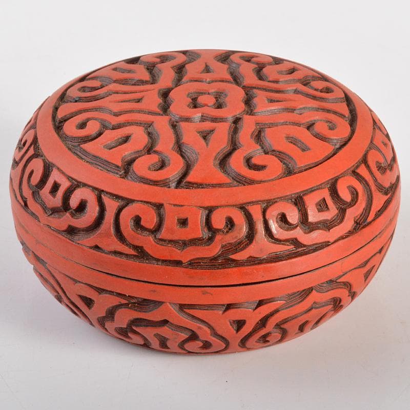 茶道具　豊月造　堆朱　香合　共箱　V　R6642