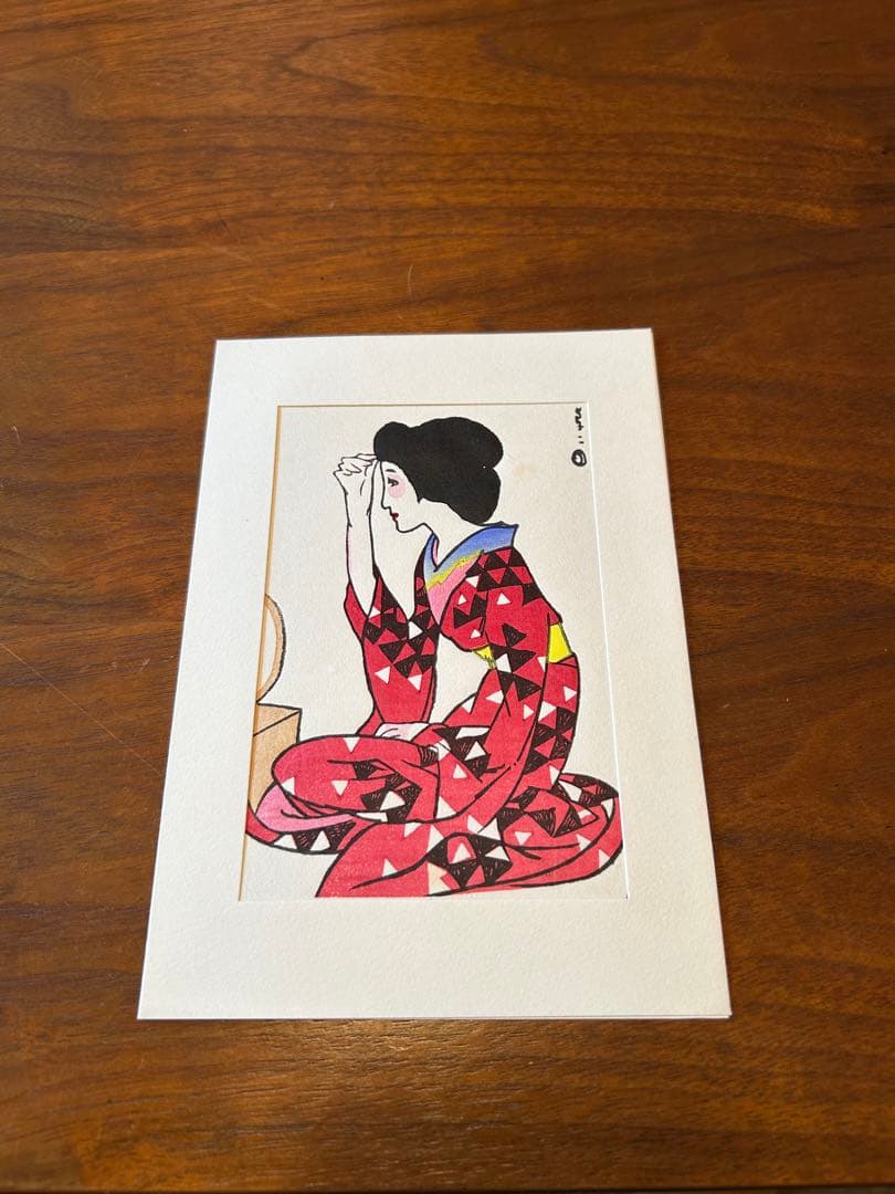 想念館】美品 竹久夢二「長崎六景より眼鏡橋」木版画 加藤版画