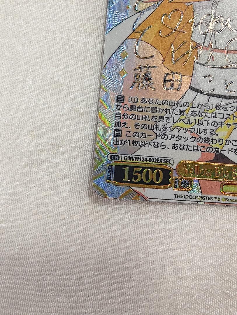 WS 藤田ことね sec サイン ヴァイスシュヴァルツ