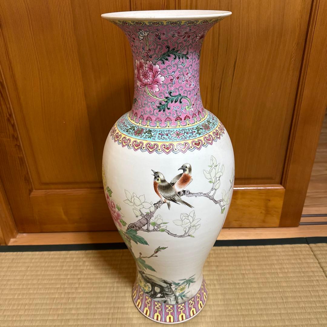 陶磁器製 花瓶 花と鳥の絵柄 九谷焼 陶月 花瓶 陶器製 花瓶 鳥と花の絵柄 楽天市場】九谷焼 2種から