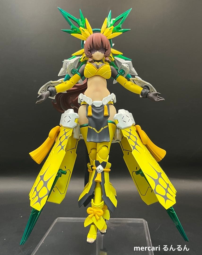 メガミデバイス　皇巫アマテラス日蝕　アメノウズメ 陽光カラー 塗装完成品