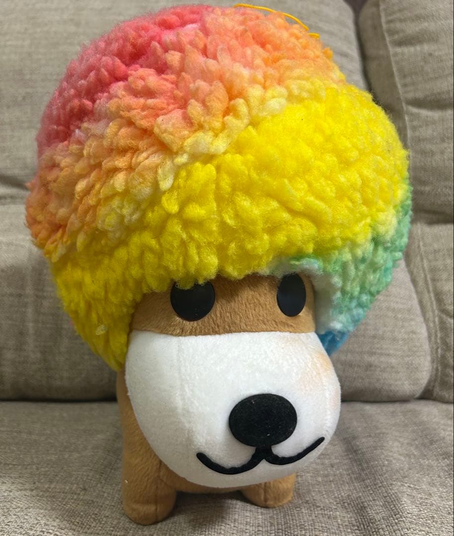 アフロ犬 ぬいぐるみ ウルトラBIG カーリー犬 トノサマ犬 レア 平成レトロ