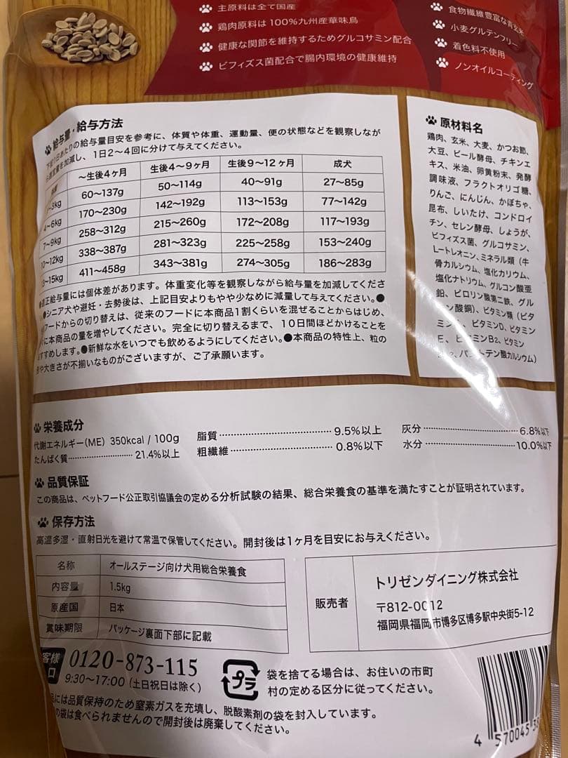 うまかドッグフード 1.5kg×6袋