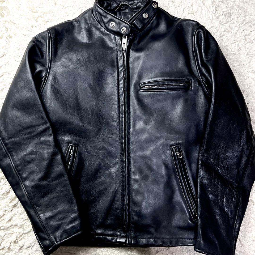 美品/2way/ライナー付✨ショット シングルライダース レザージャケット