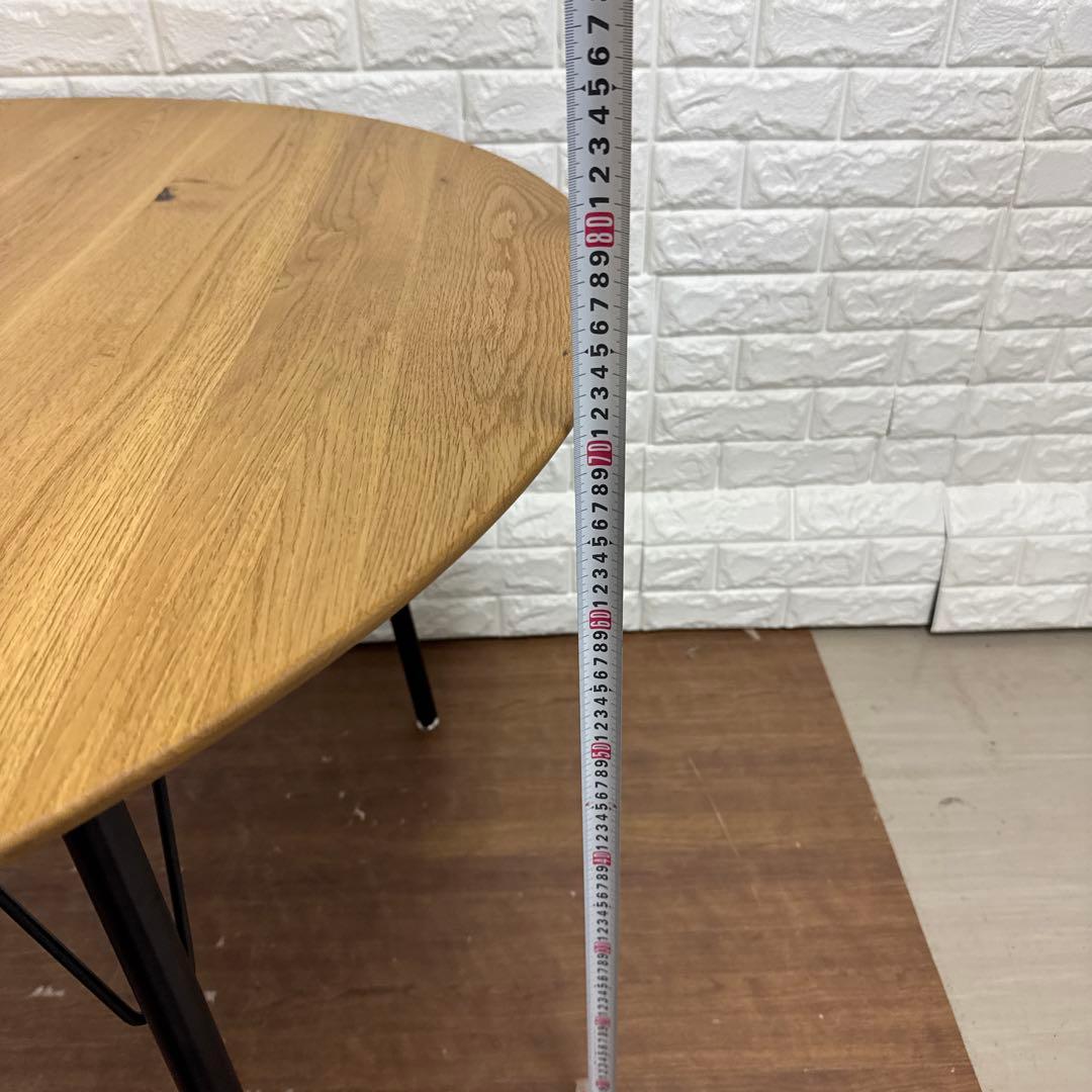 極美品　関家具　円形　木製ダイニングテーブル　送料無料　ミース