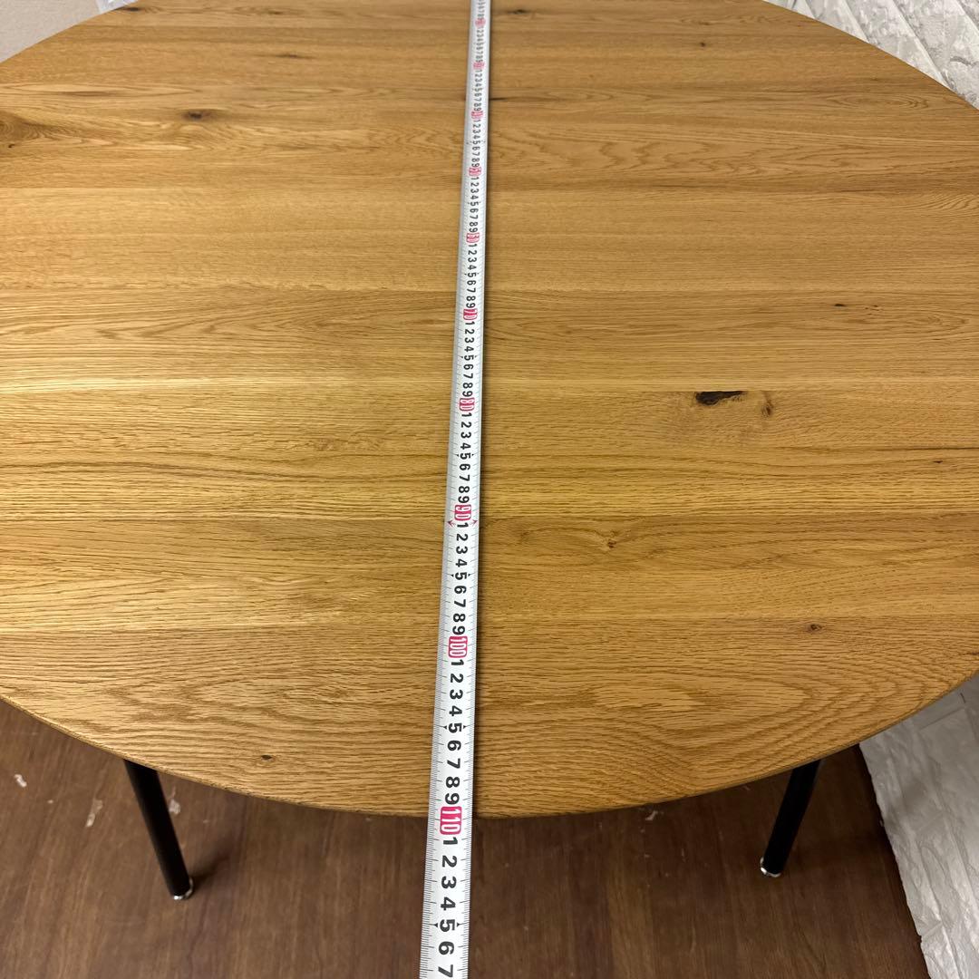 極美品　関家具　円形　木製ダイニングテーブル　送料無料　ミース
