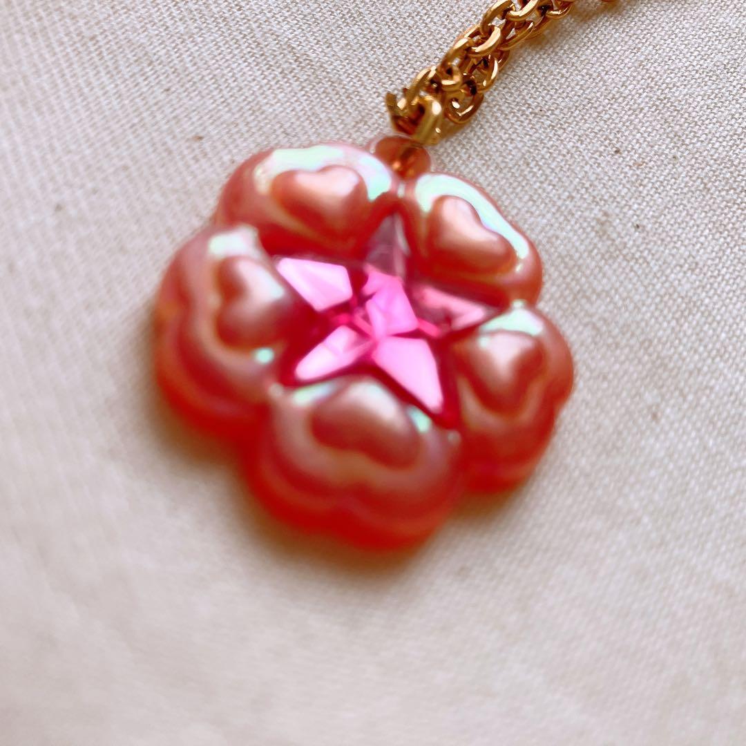 2004~5❤️セボンスター 平成レトロ パールプラ 平成女児 ピンク ネックレス