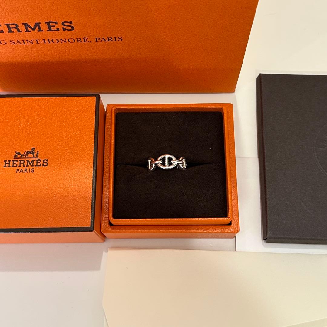 【極美品】HERMES シェーヌダンクル　アンシェネ　シルバーリング