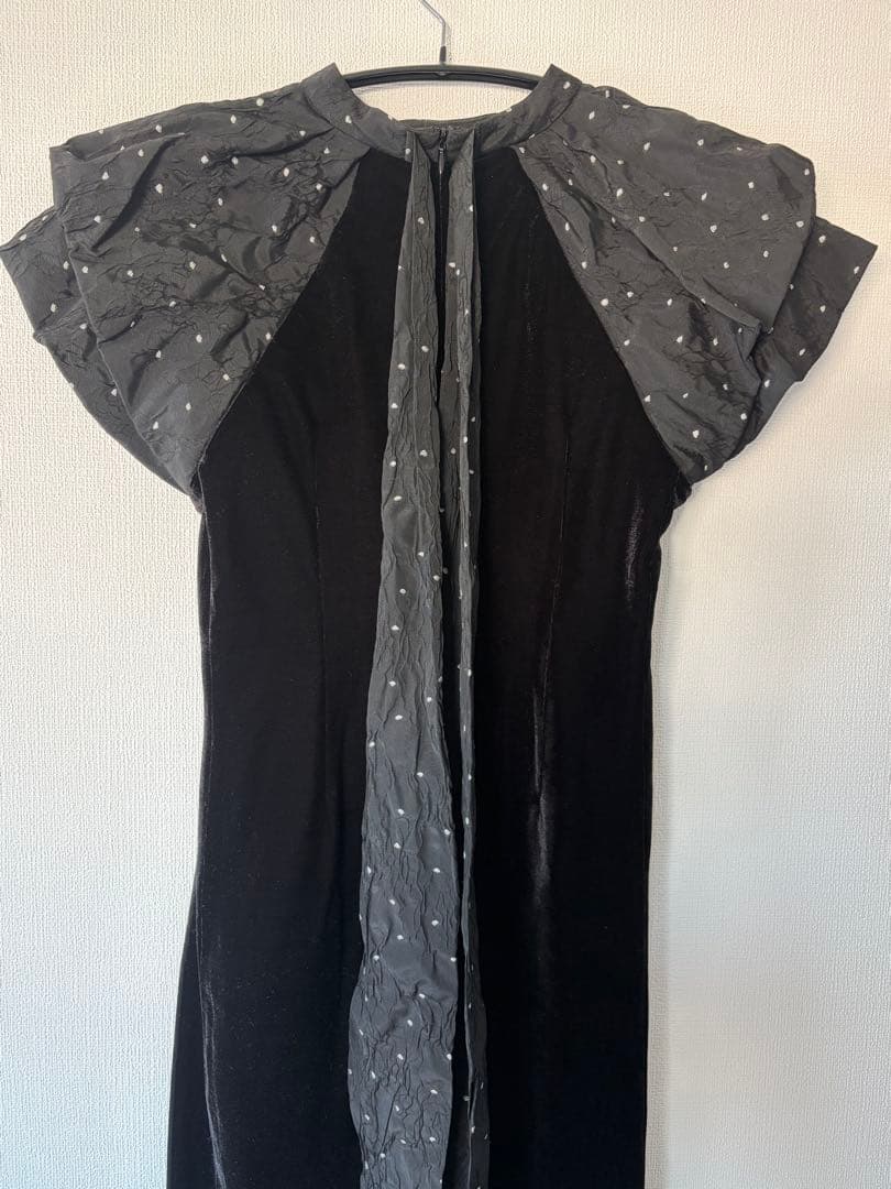 【なぬ】ANDRESD drape velour dress