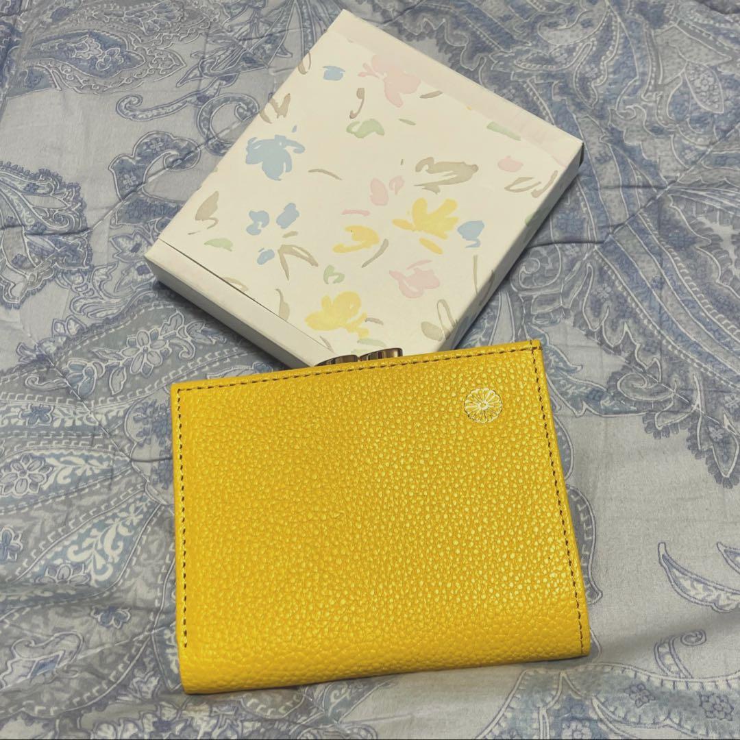 新品未使用】皇居限定財布 イエロー がま口二つ折り 皇居限定 財布