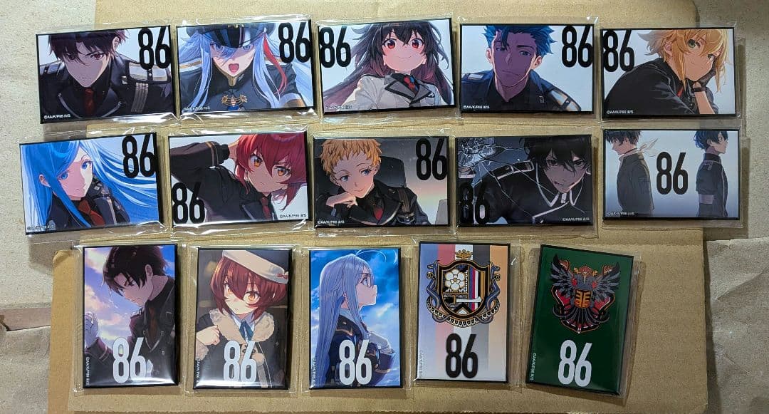 くじ引き堂　86-エイティシックス-　D賞　スクエア缶バッジ　全15種セット 再販】86―エイティシックス― オンラインくじ 2022 秋 | くじ引き堂