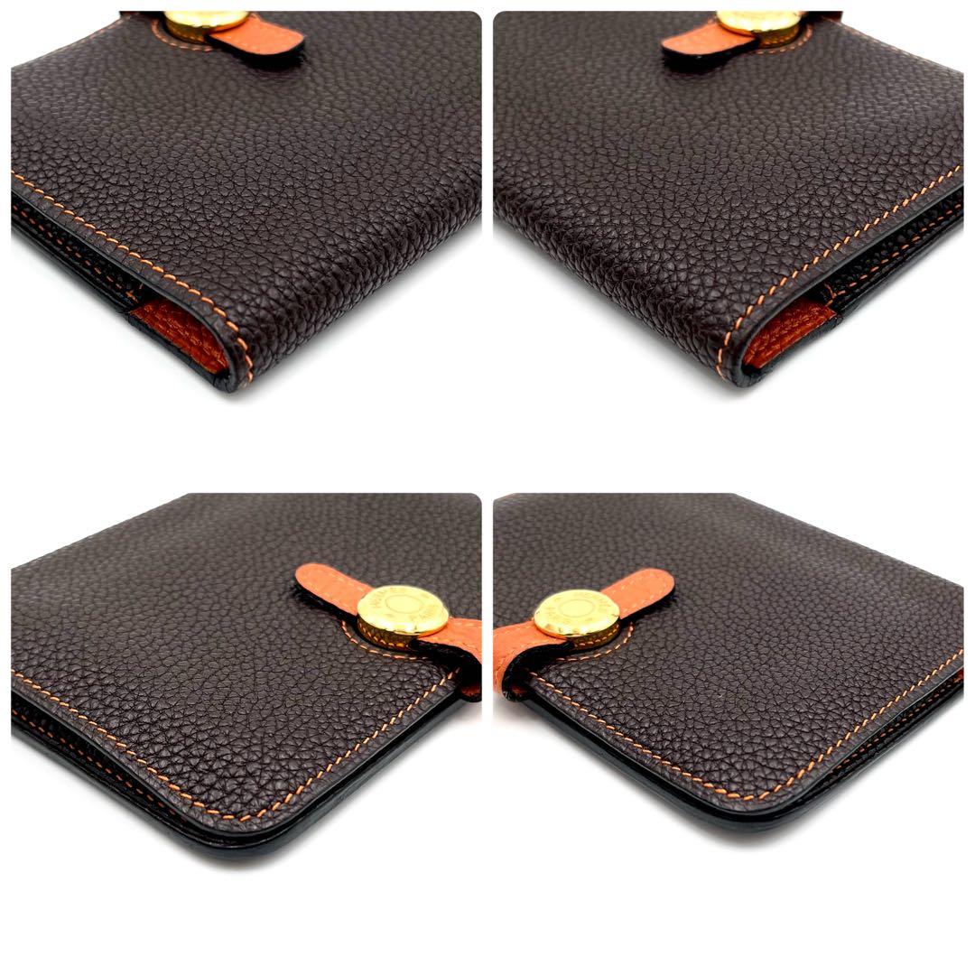✴︎極美品✴︎HERMES エルメス ドゴン コンパクト バイカラー ブラウン