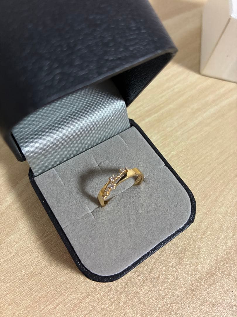 イ*読様 ツツミ　K18イエローゴールドダイヤモンドリング　13号