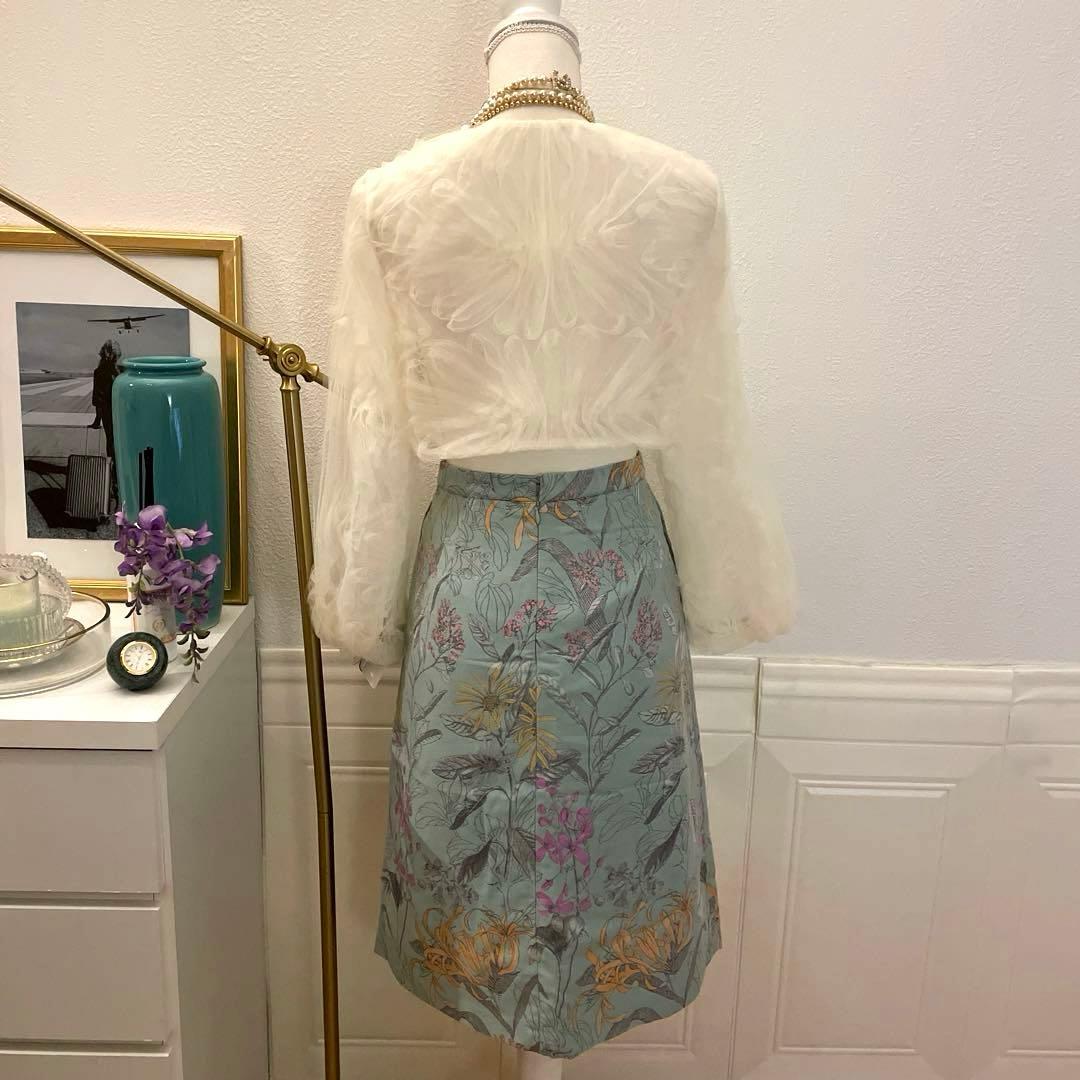 【3万円】ISETAN family sale フラワージャガード　スカート