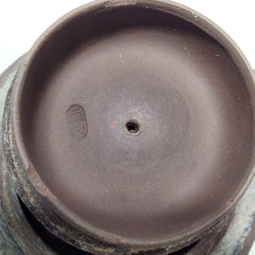 M135-3 清朝期 万豊順記款 (萬豊順記) 平底 紫砂壺