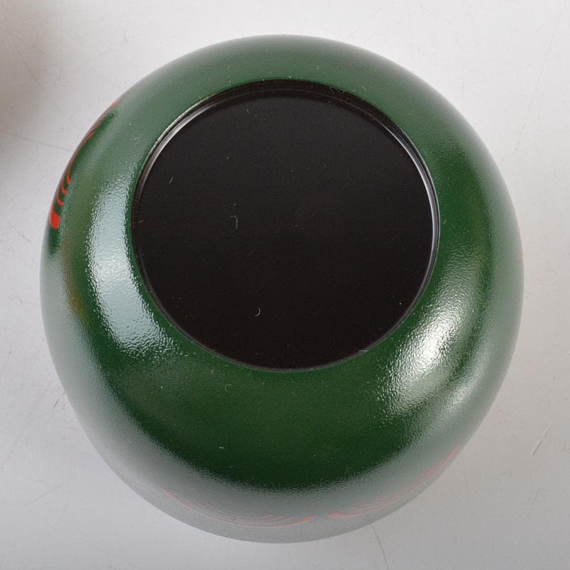 茶道具　中谷秀斉作　青海波　青漆石地塗　大棗　共箱　V　6553