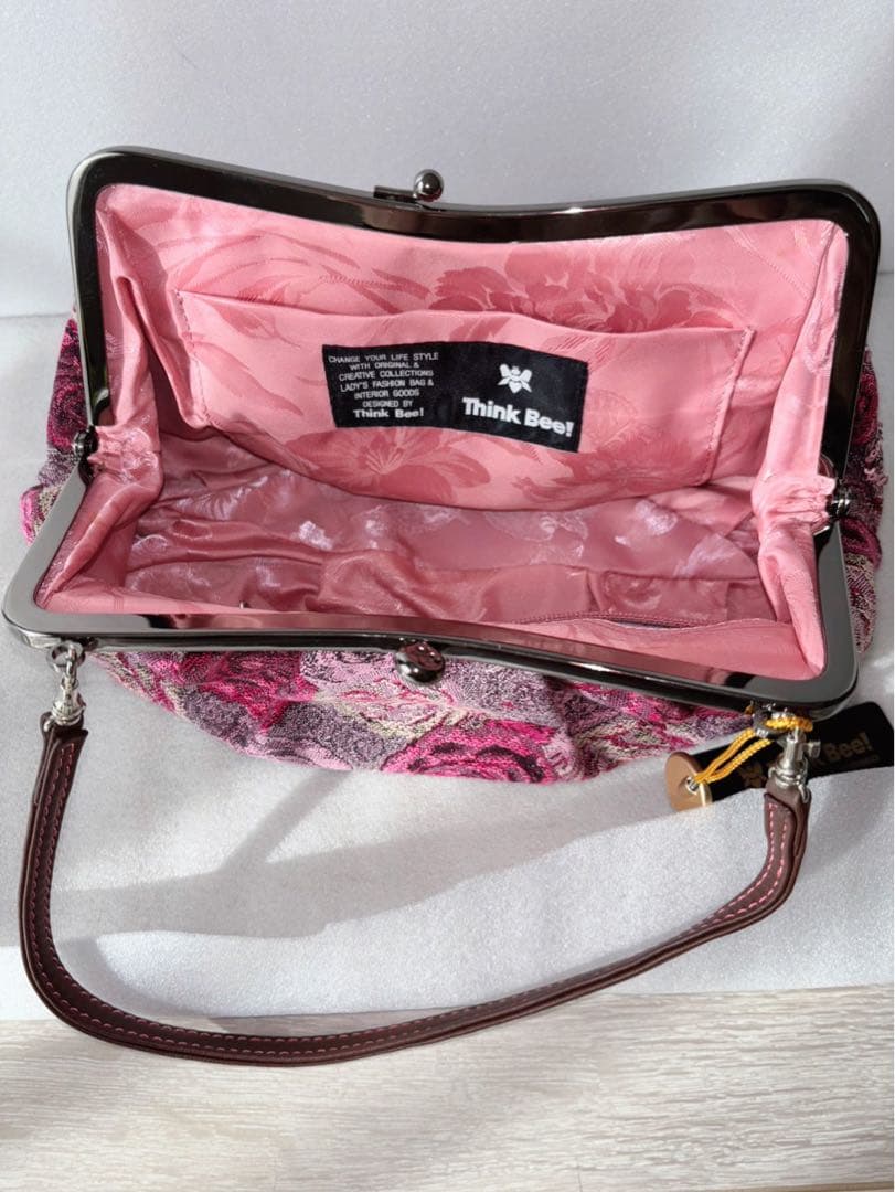 棗Think bee! シンクビー　がま口 ハンドバッグ 2way
