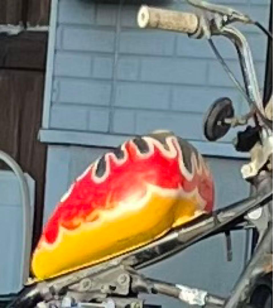 ワンオフナローピーナッツタンクエイジングxs650 ショベルエボパン