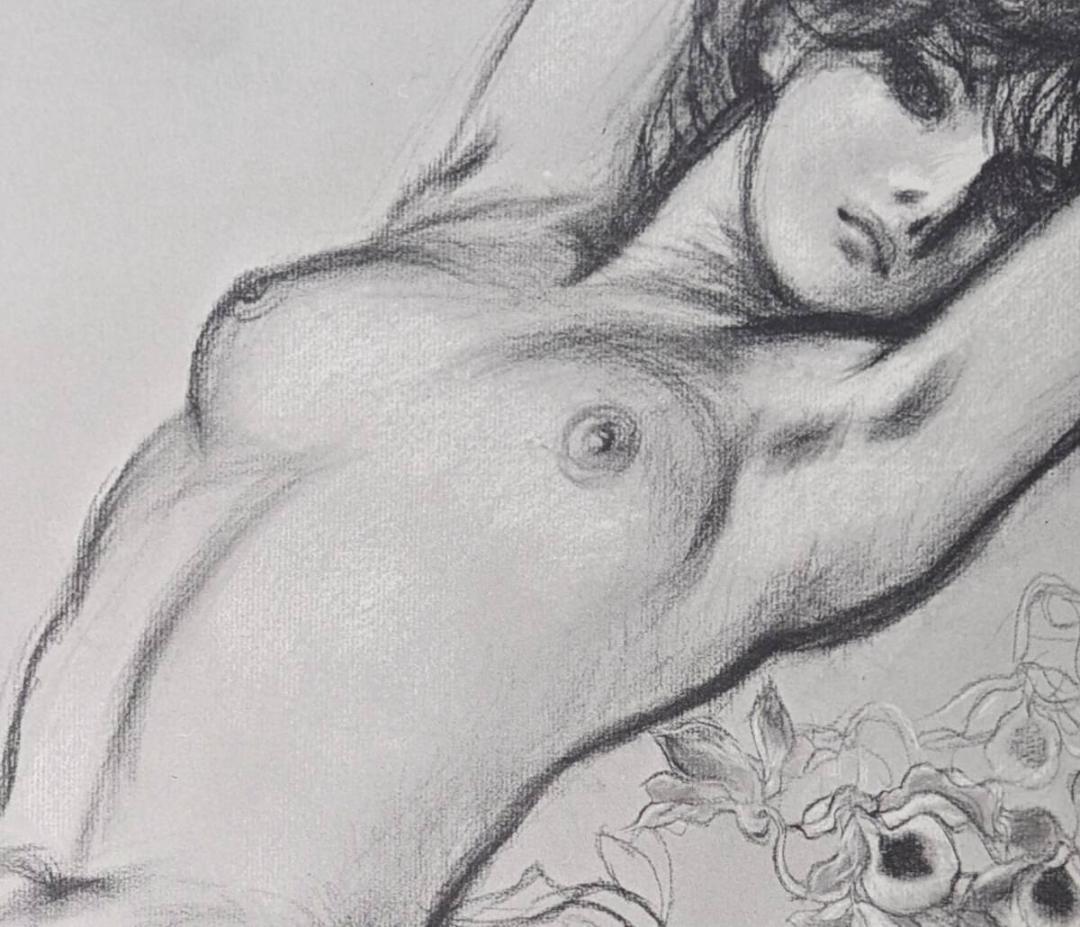 古沢岩美、「花と猫と女」、厳選、希少画集・額装画、限定800部