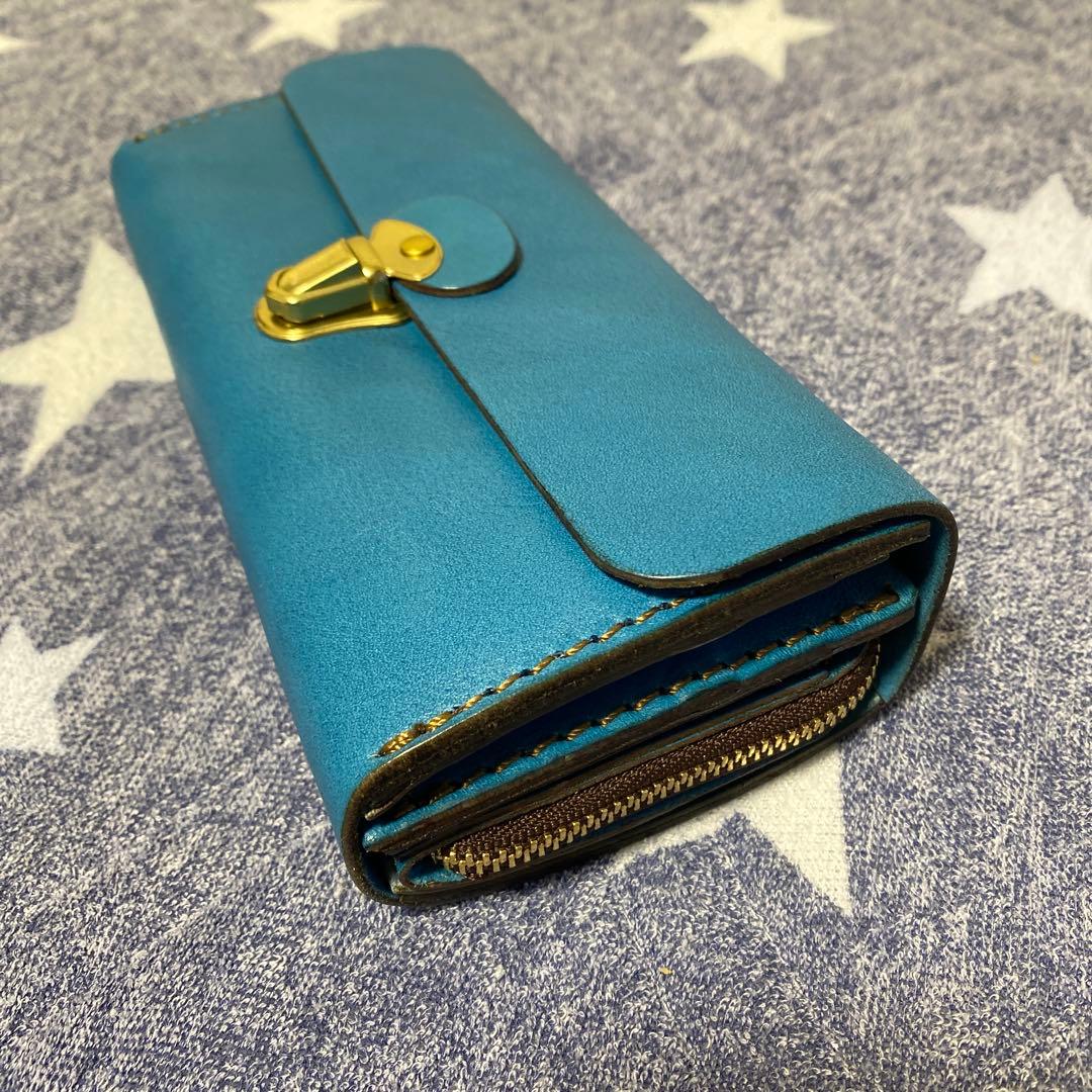 HERZ アコーディオンウォレット セルリアンブルー特別仕様