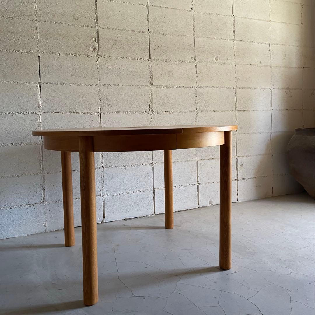 エクステンションテーブル　ラウンドテーブル　ヴィンテージ　ミッドセンチュリー