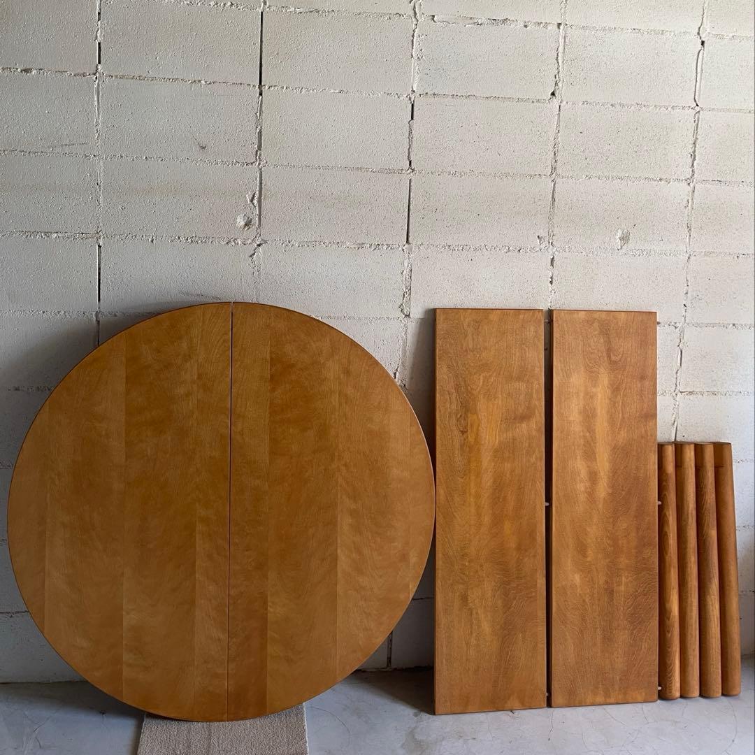 エクステンションテーブル　ラウンドテーブル　ヴィンテージ　ミッドセンチュリー