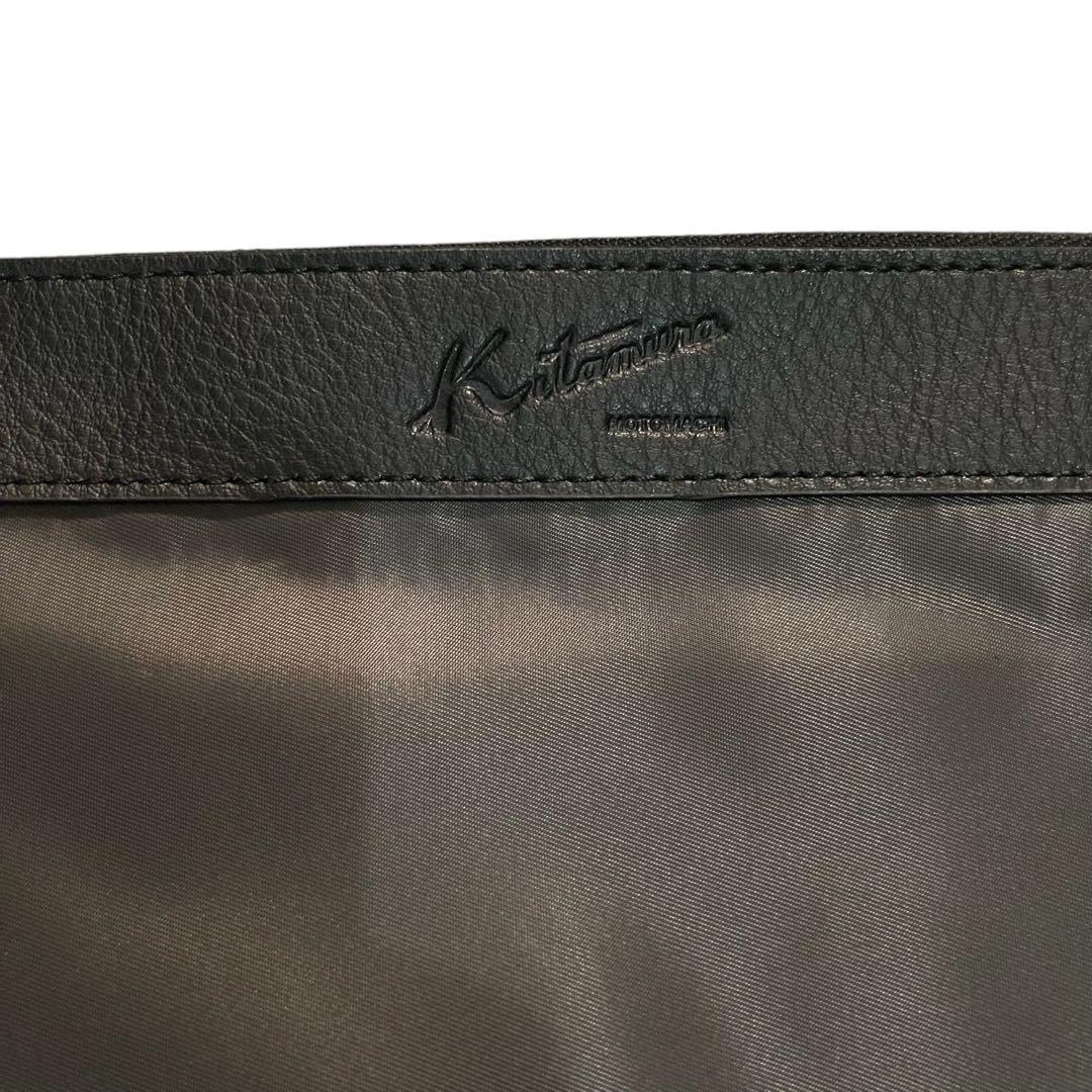 未使用⭐︎Kitamura 黒 2wayレザーショルダーバッグ インナーポーチ付き