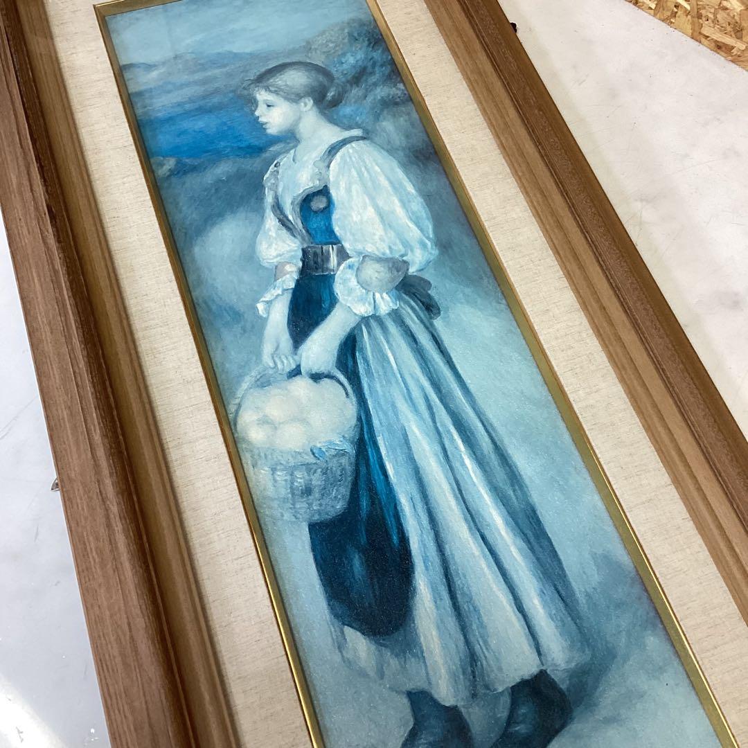 ルノワール名画額装オレンチ籠の女　A.C.P 複製画（1889） c-88