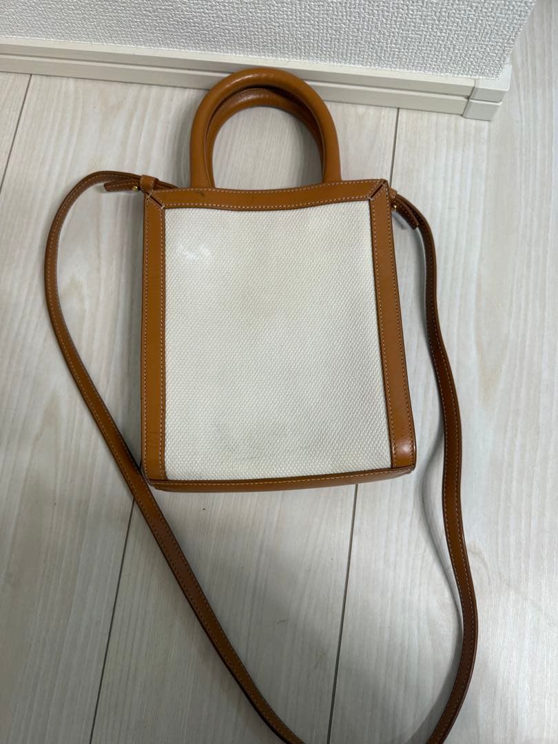 CELINE ショルダーバッグ ホワイト/ブラウン