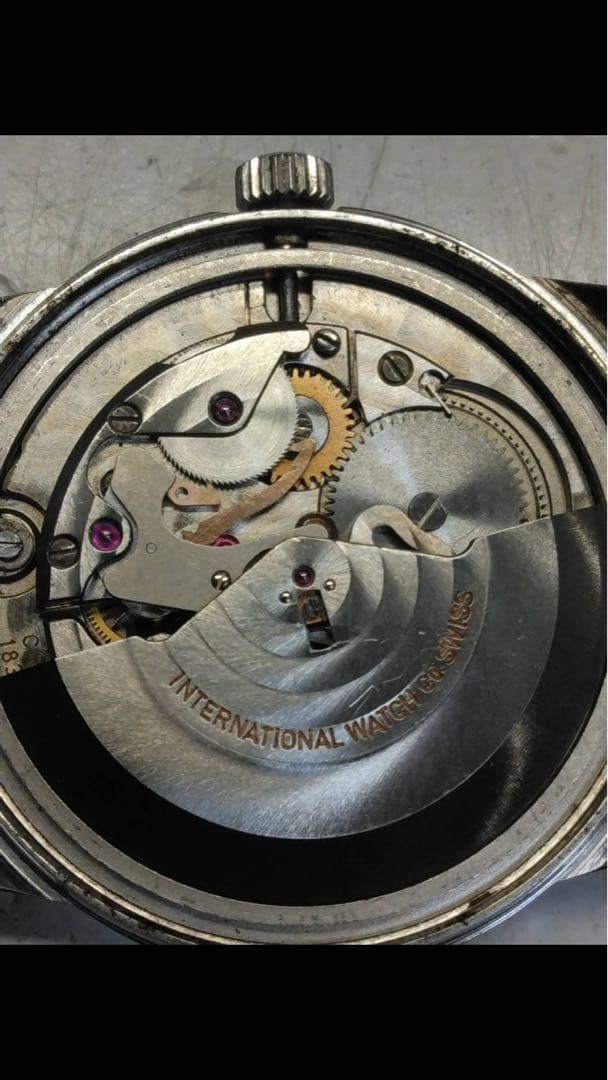 オールドインター　　IWC 1960年代　　自動巻き　ライスブレス　純正リューズ