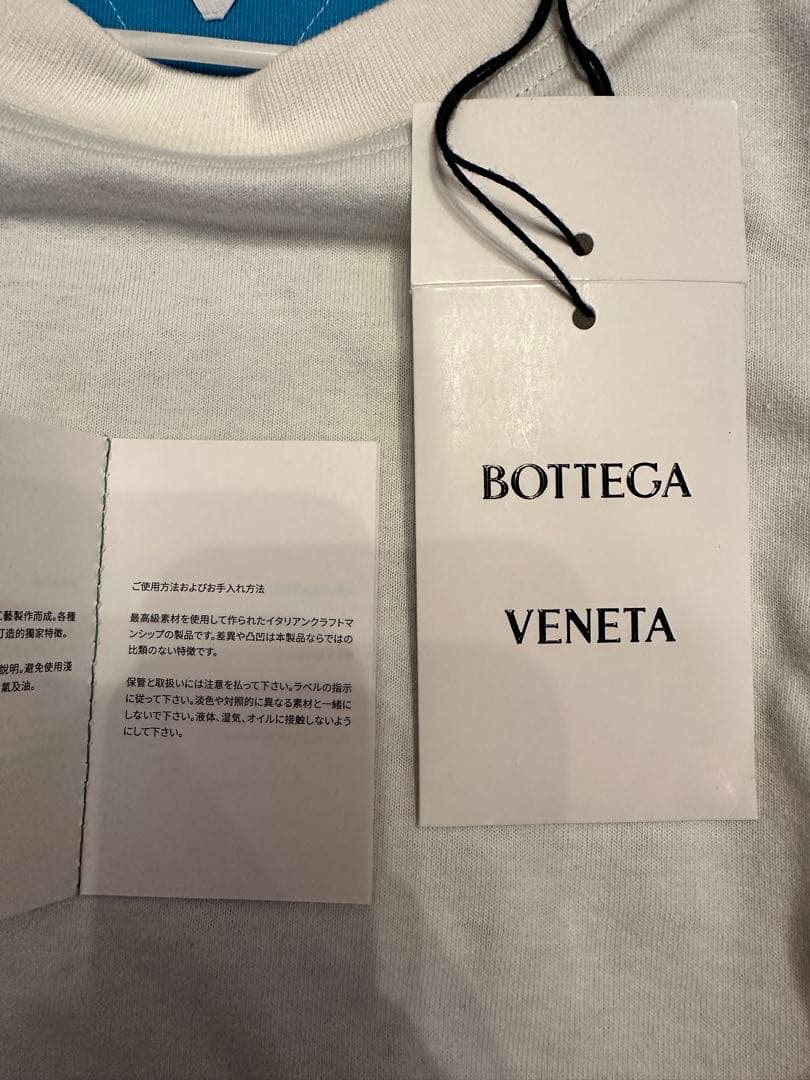 新品】BOTTEGA VENETA ダブルレイヤーTシャツ 青x白 Mサイズ