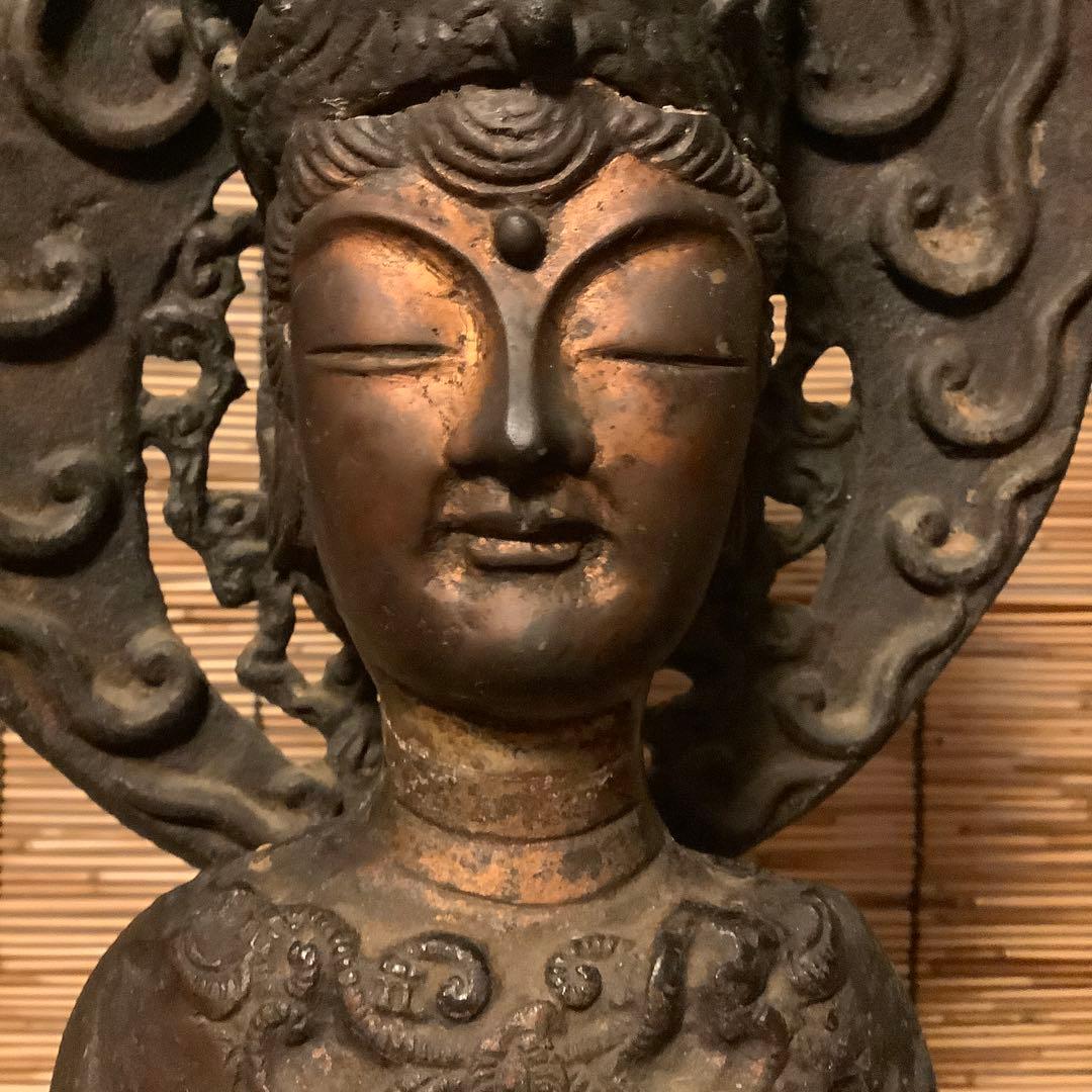 朝鮮・三国時代「百済・観世音菩像」高句麗・新羅・百済・天平・銅鉄