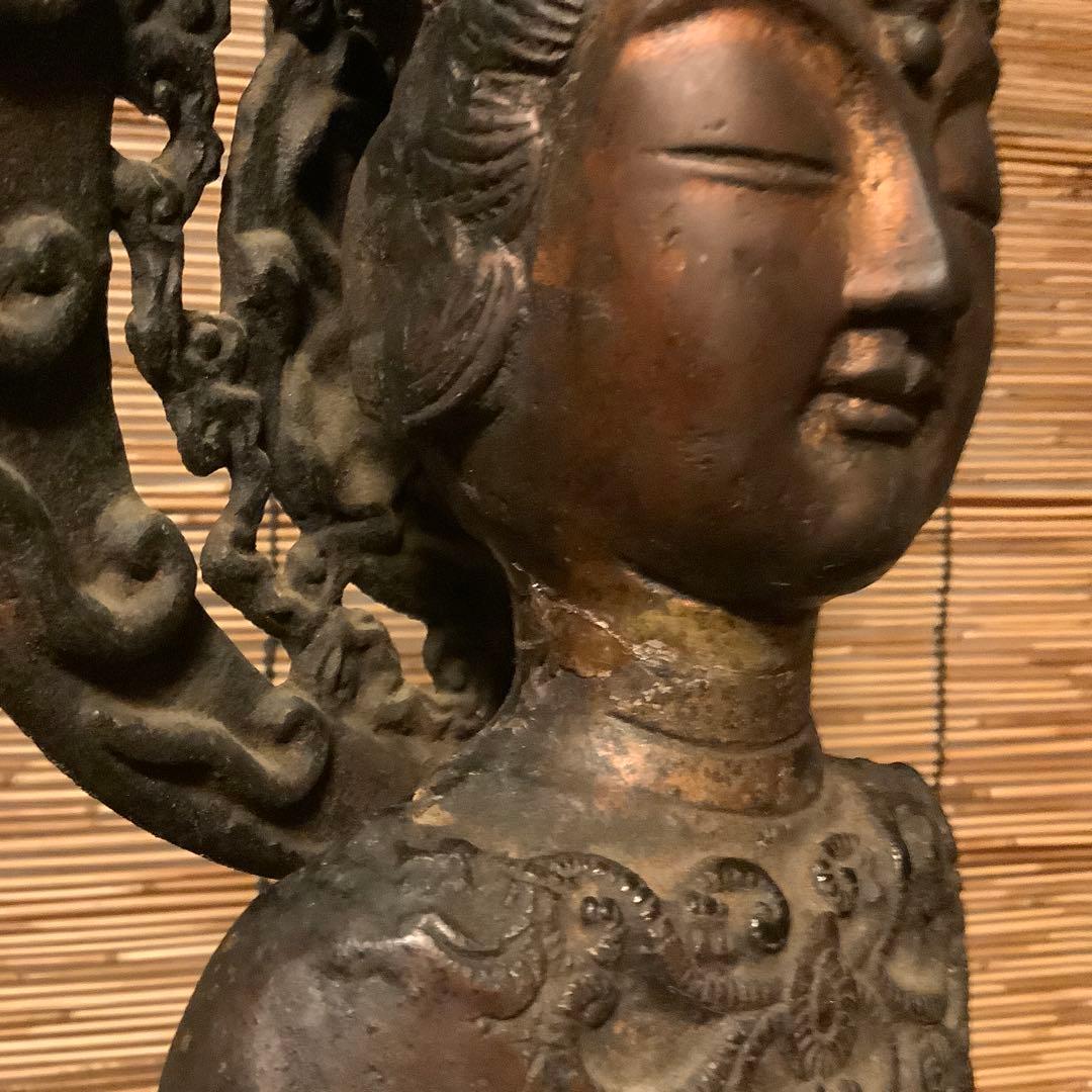 朝鮮・三国時代「百済・観世音菩像」高句麗・新羅・百済・天平・銅鉄