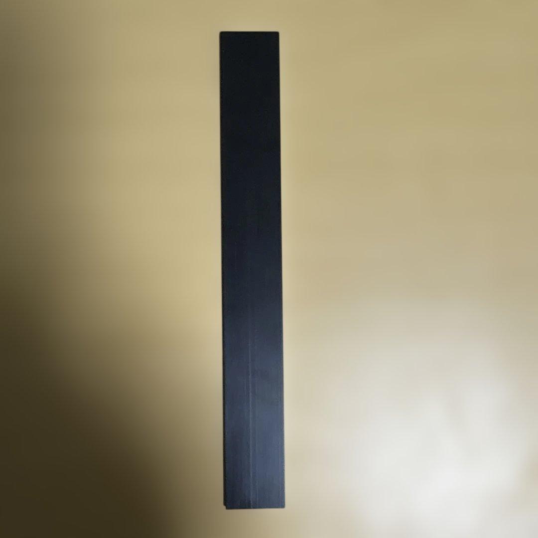 バハギア&クラフト　ラウンドジップ型ペンケース　オリジナルブラック　革の定規