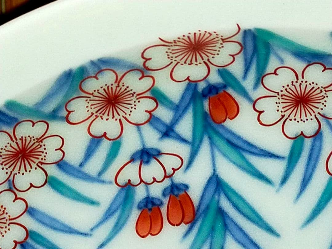 ♥未使用　人間国宝　今泉今右衛門　皿　共箱付き　骨董　古玩