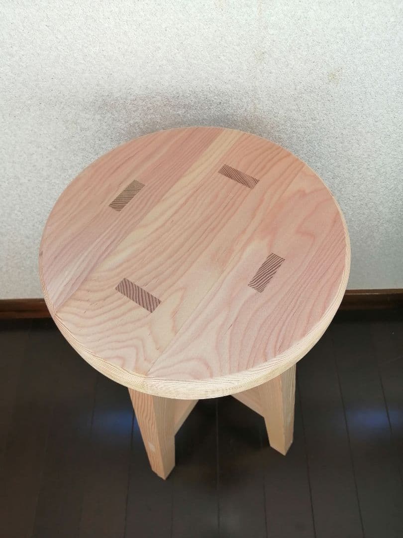 木製スツール　座面幅30cm×高さ60cm　丸椅子　stool