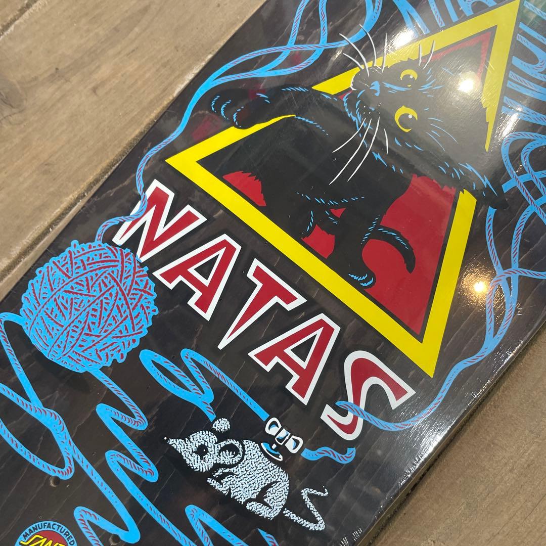 サンタ、クルーNATAS スケートボードデッキ 猫デザイン