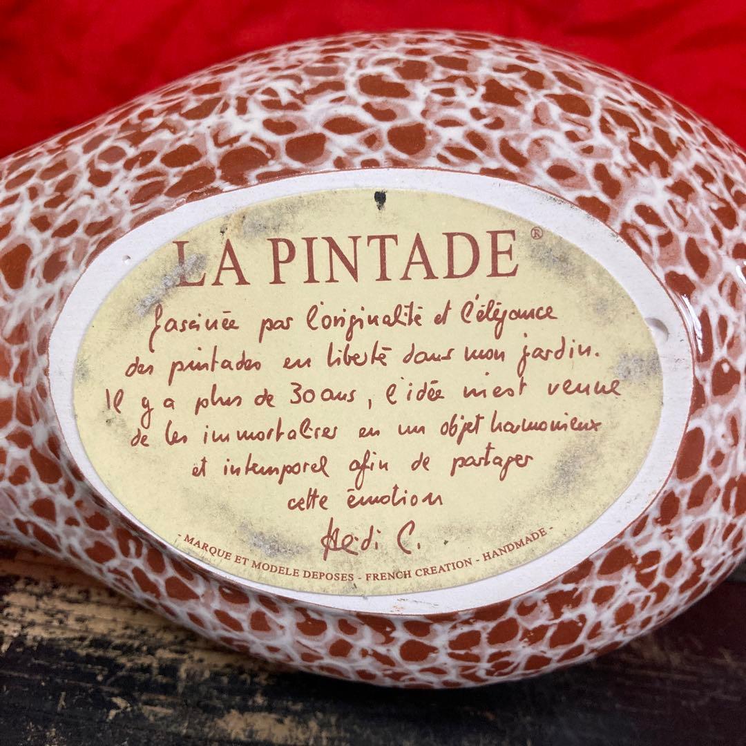 ホロホロ鳥　陶器オブジェ　置物　二体　ハイジ・カイヤール　インテリア雑貨