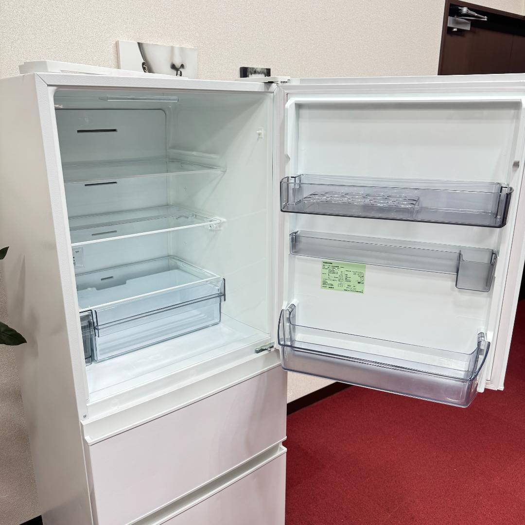 東京23区送料無料　超美品東芝2022年製3ドア冷蔵庫326L　洗浄/除菌済み