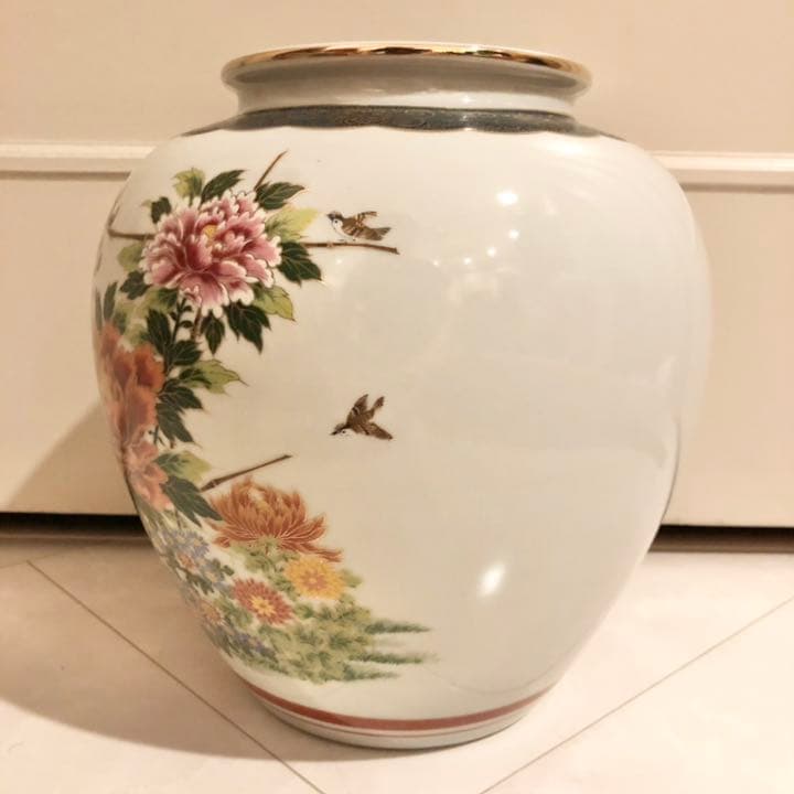 九谷焼 花瓶 壺 金彩 花鳥図 九谷洋山 年代品 - メルカリ 九谷焼 陶板 陶勝