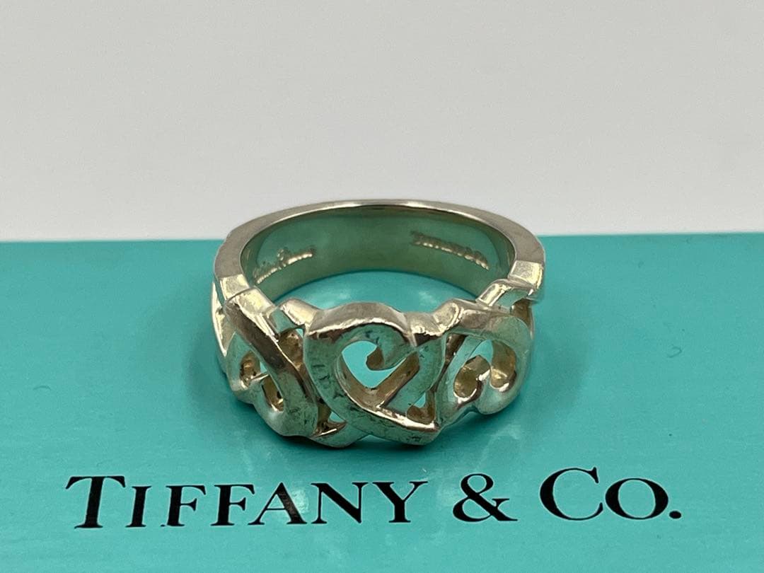ティファニー パロマピカソ トリプルラビリングハート リング 925
