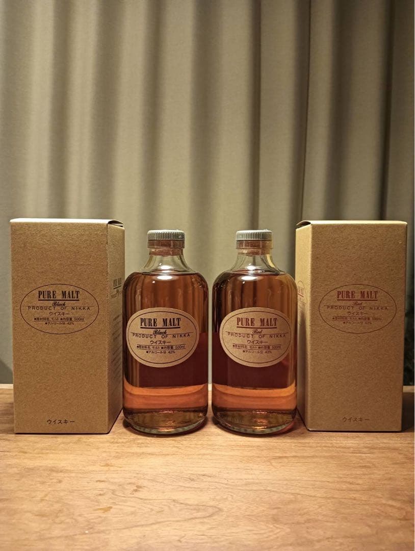 ニッカウヰスキーピュアモルトブラッグ＆レッド2本セット
