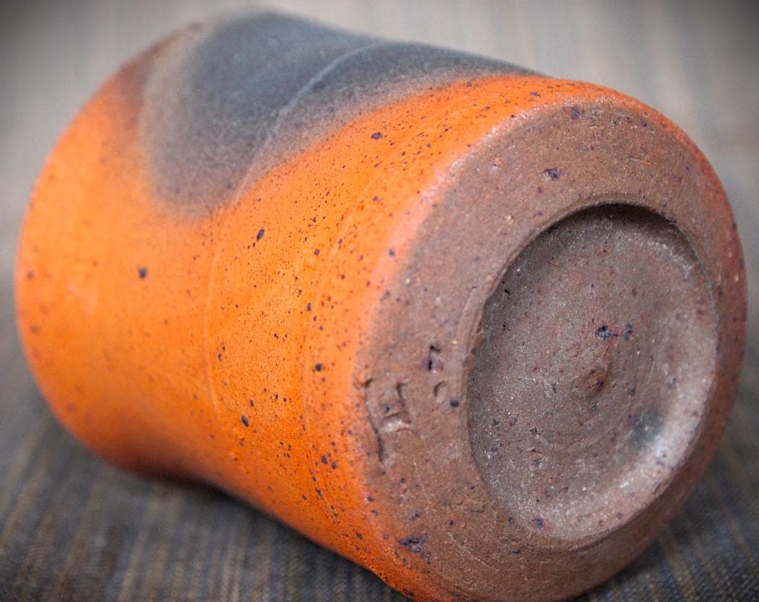 新作☆中里太亀【師＆父：中里隆】唐津南蛮焼き締め湯のみA 美術品