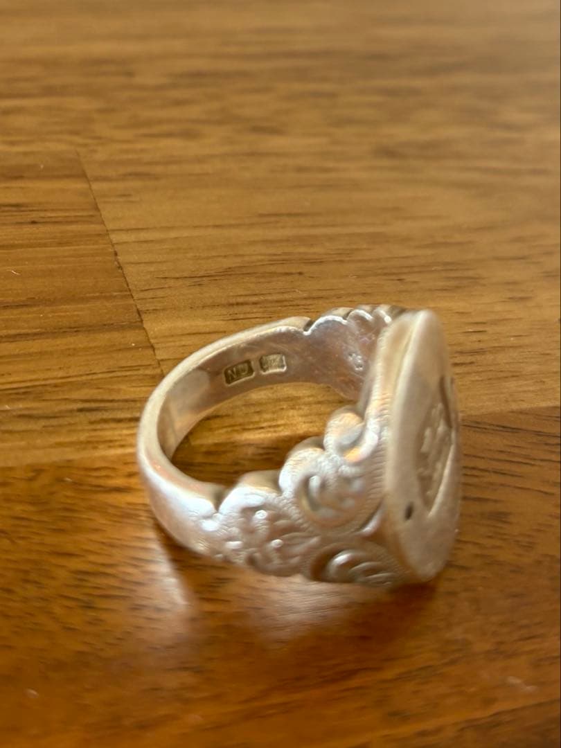 Rust made in England リング　ブラックダイヤ　シルバー925