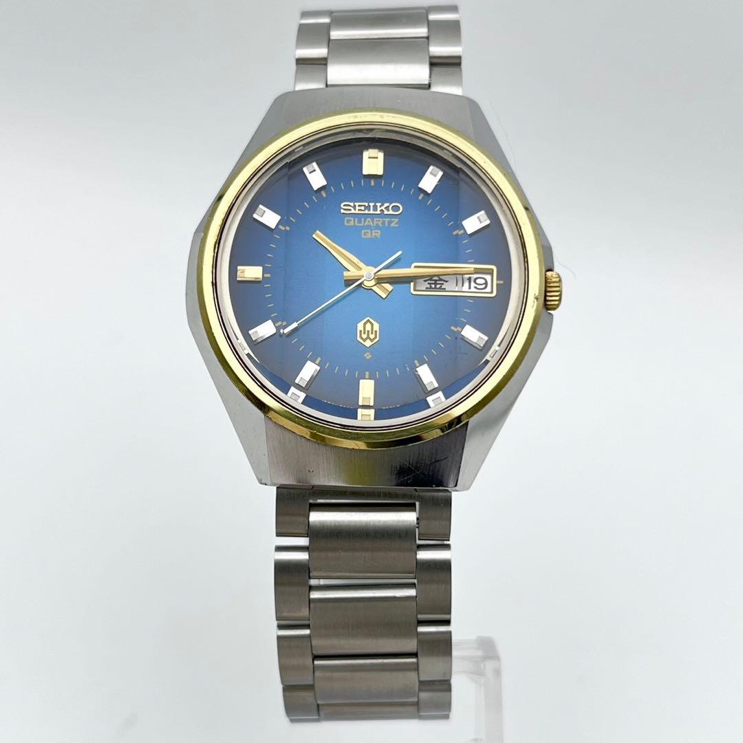 【稼働品】SEIKO カットガラス　クォーツ 腕時計 コンビ 3863-7020